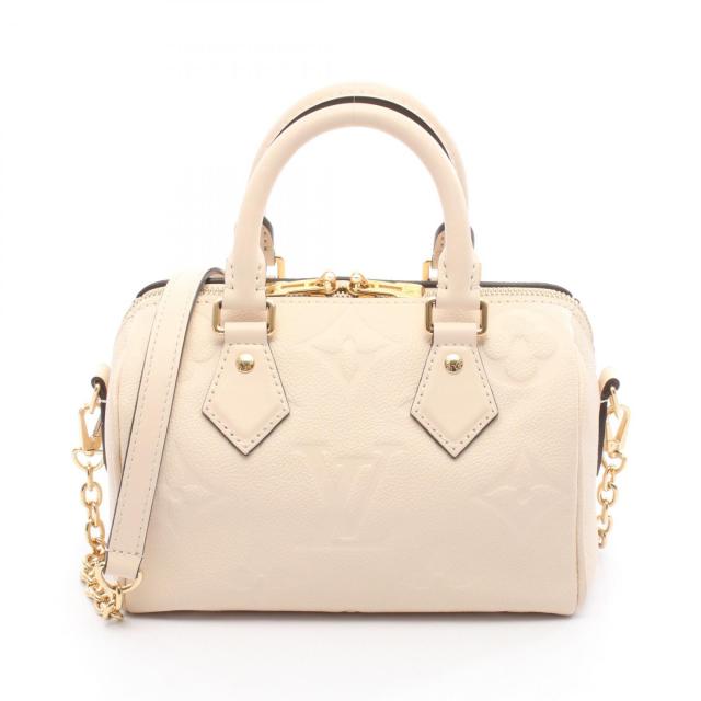 ルイ・ヴィトン LOUIS VUITTON スピーディバンドリエール20 ハンドバッグ バッグ レザー モノグラム・アンプラント レディース アイボリー系 M58954 【中古】