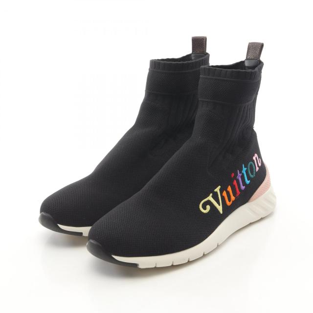 ルイ・ヴィトン LOUIS VUITTON アフターゲームライン ソックス スニーカー 靴 ファブリック レディース ブラック系 【中古】