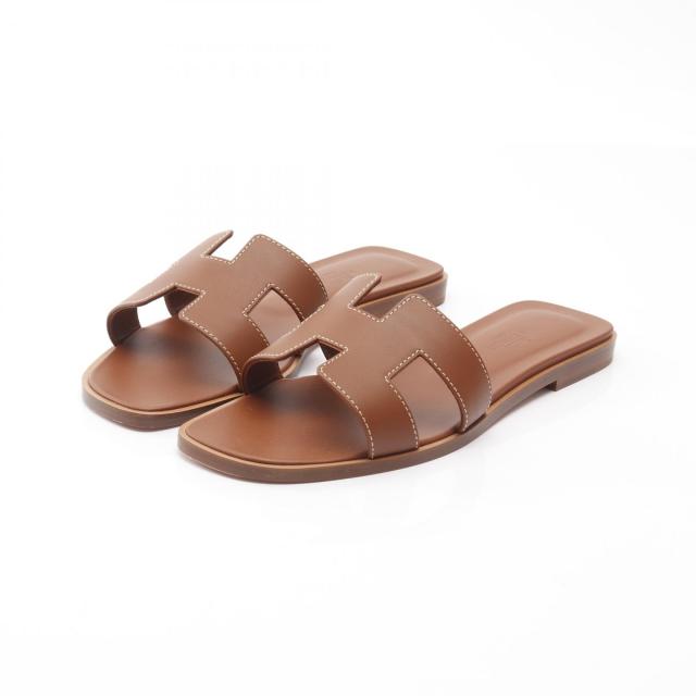 HERMES(エルメス) ミュール 36 オラン ブラウン レザーエルメスオラン