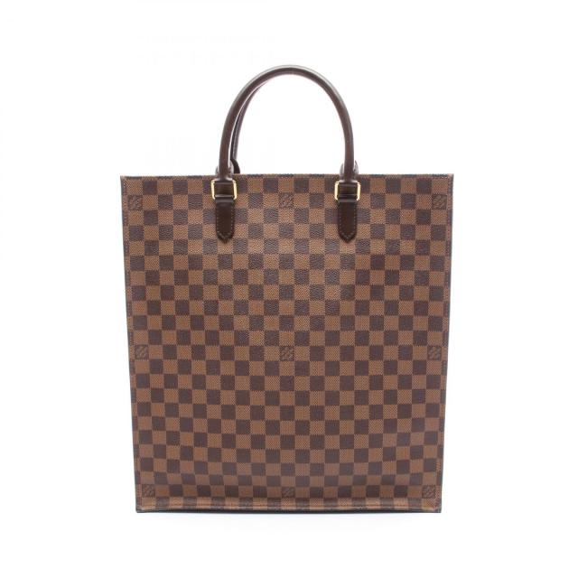 ルイ・ヴィトン LOUIS VUITTON サックプラ トートバッグ バッグ PVCコーティングキャンバス レザー ダミエ レディース ブラウン系 N51140 【中古】