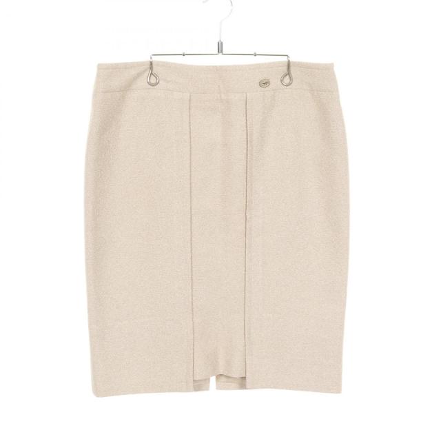 シャネル CHANEL ココマーク スカート 衣料品 ボトムス ポリエステル レディース ベージュ系 P47507V35379 【中古】