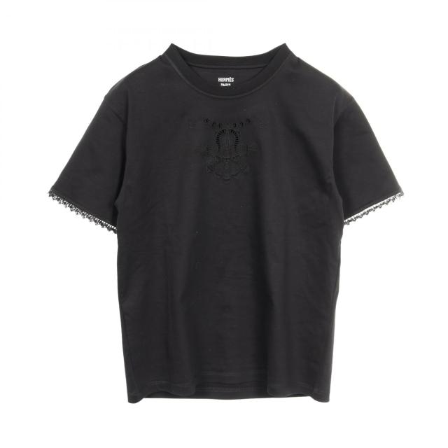 エルメス HERMES カットソー 衣料品 トップス コットン レディース ブラック系 【中古】