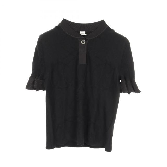 エルメス HERMES パルフロワリミックス ニット 衣料品 トップス ウール レディース ブラック系 【中古】