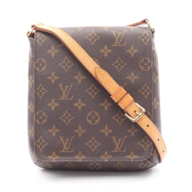 ルイ・ヴィトン LOUIS VUITTON ミュゼットサルサ ショートストラップ ショルダーバッグ バッグ PVCコーティングキャンバス レザー モノグラム レディース ブラウン系 M51258 【中古】