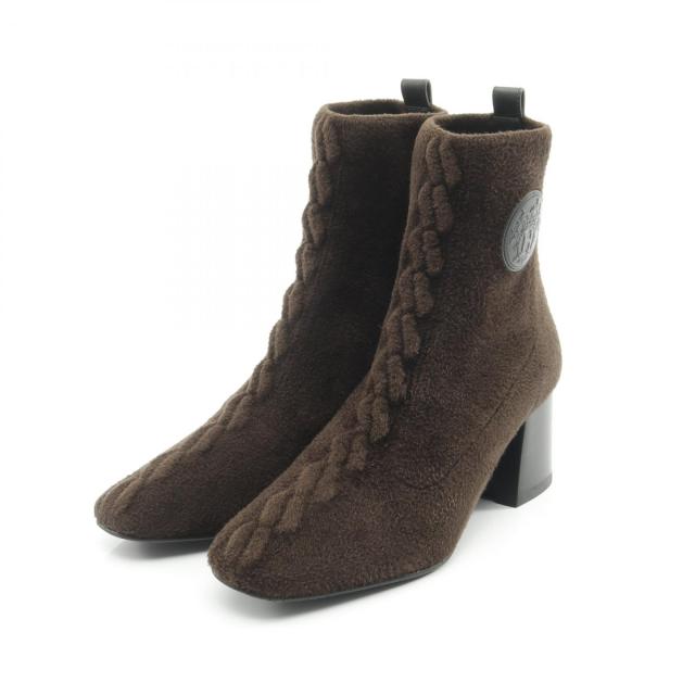 エルメス HERMES ヴォルヴェール60 ブーツ 靴 ファブリック レザー レディース ブラウン系 / ブラック系 【中古】