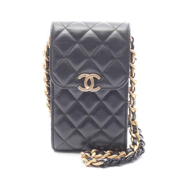シャネル CHANEL マトラッセ ショルダーバッグ バッグ レザー レディース ブラック系 【中古】
