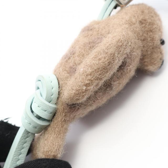 ロエベ LOEWE チャーム アクセサリー レザー フェルト レディース ブルー系 / ブラウン系 【中古】