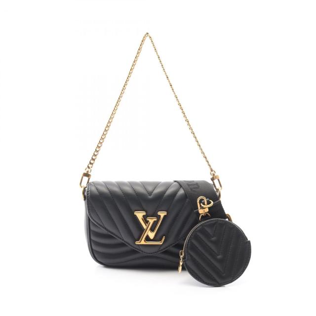 ルイ・ヴィトン LOUIS VUITTON ミュルティ ポシェット ニューウェーブ ノワール ショルダーバッグ バッグ レザー レディース ブラック系 M56461 【中古】