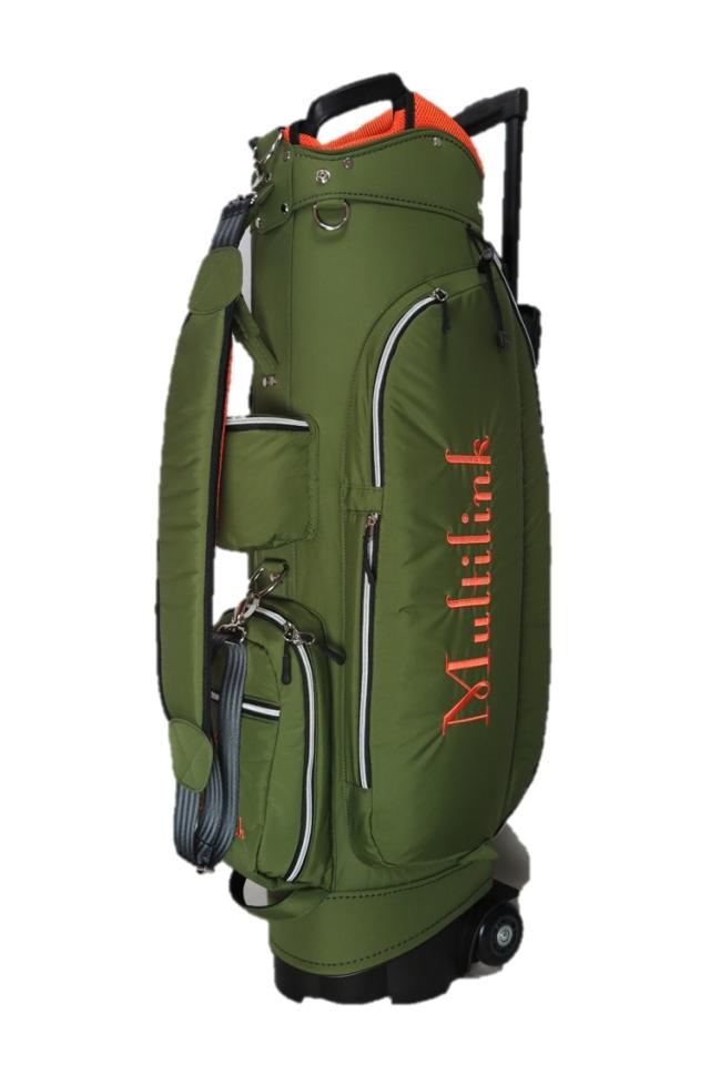 【MULTILINK】キャスター付きキャディバッグ  （オリーブ）