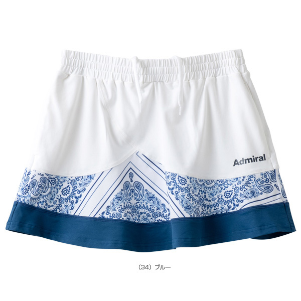 [アドミラル(Admiral) テニス・バドミントンウェア（レディース）]グラフィックペプラムフレアスコート／レディース（ATLA310）の通販は