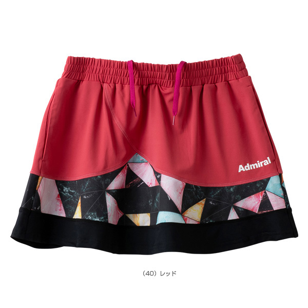 [アドミラル(Admiral) テニス・バドミントンウェア（レディース）]グラフィックペプラムフレアスコート／レディース（ATLA310）の通販は