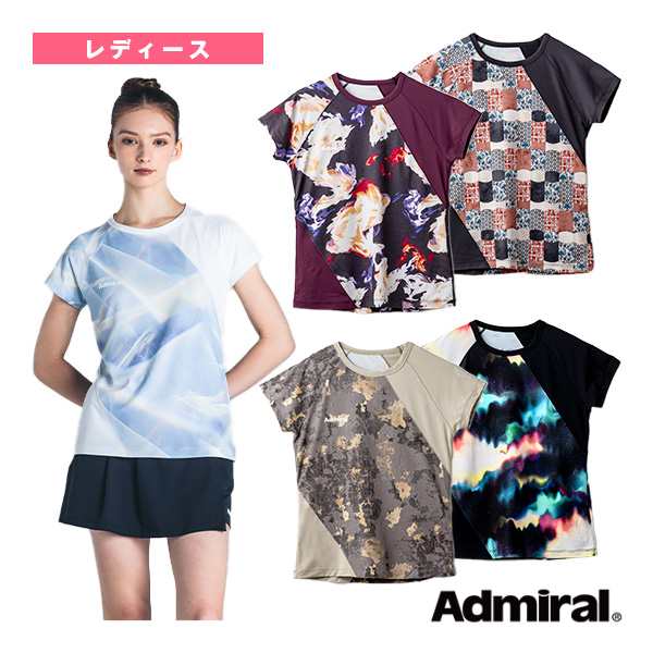 [アドミラル(Admiral) テニスウェア（レディース）]アシンメトリースラッシュグラフィックTEE／レディース（ATLA430）