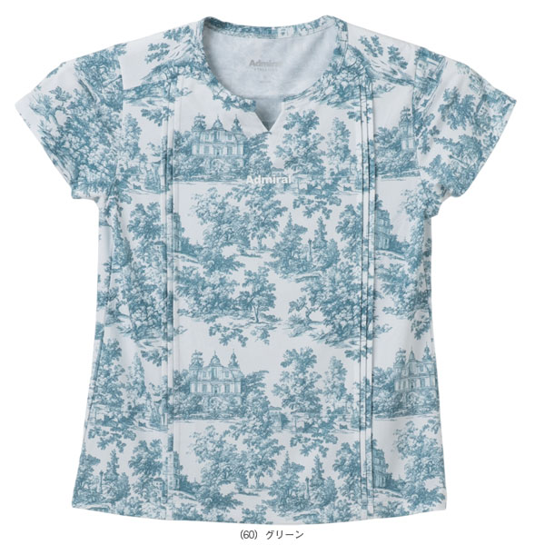 [アドミラル(Admiral) テニスウェア（レディース） ]ピンタックフルグラフィックTシャツ レディース ATLA601_3