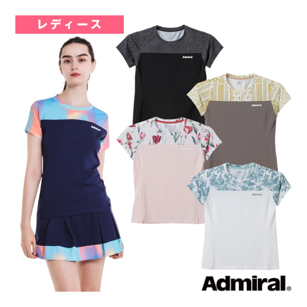 [アドミラル(Admiral) テニスウェア（レディース） ]スリットヘムグラフィックTシャツ レディース ATLA602