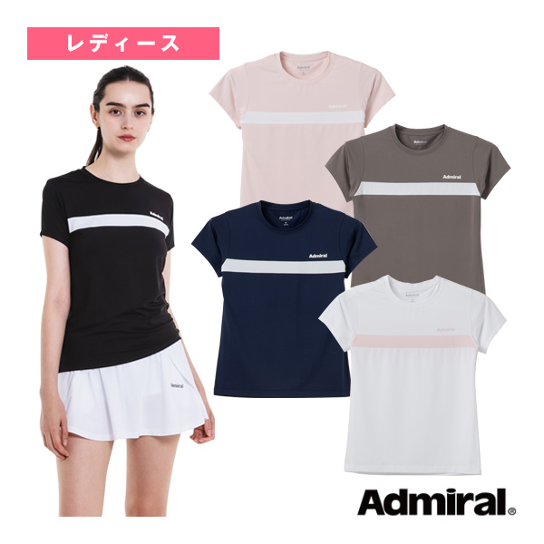 [アドミラル(Admiral) テニスウェア（レディース） ]ナローフロントラインTシャツ レディース ATLA608