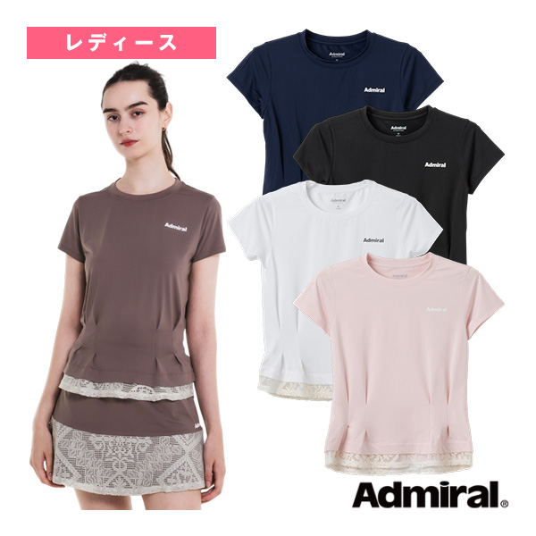[アドミラル(Admiral) テニスウェア（レディース） ]レースヘムタックフレアTシャツ レディース ATLA615