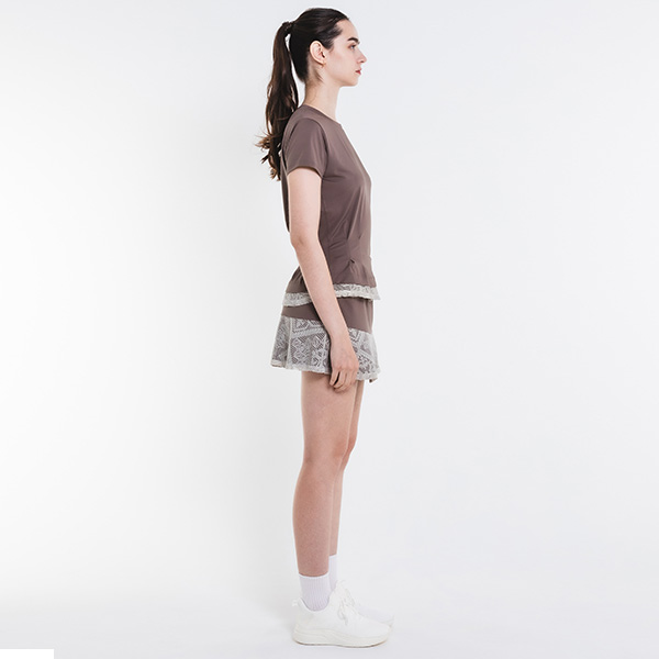 [アドミラル(Admiral) テニスウェア（レディース） ]レースヘムタックフレアTシャツ レディース ATLA615_14