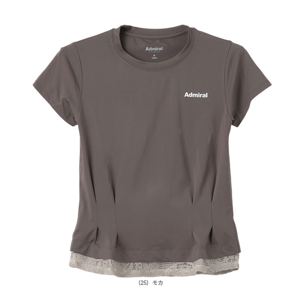 [アドミラル(Admiral) テニスウェア（レディース） ]レースヘムタックフレアTシャツ レディース ATLA615_3