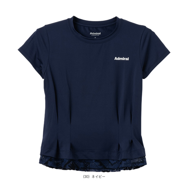 [アドミラル(Admiral) テニスウェア（レディース） ]レースヘムタックフレアTシャツ レディース ATLA615_4