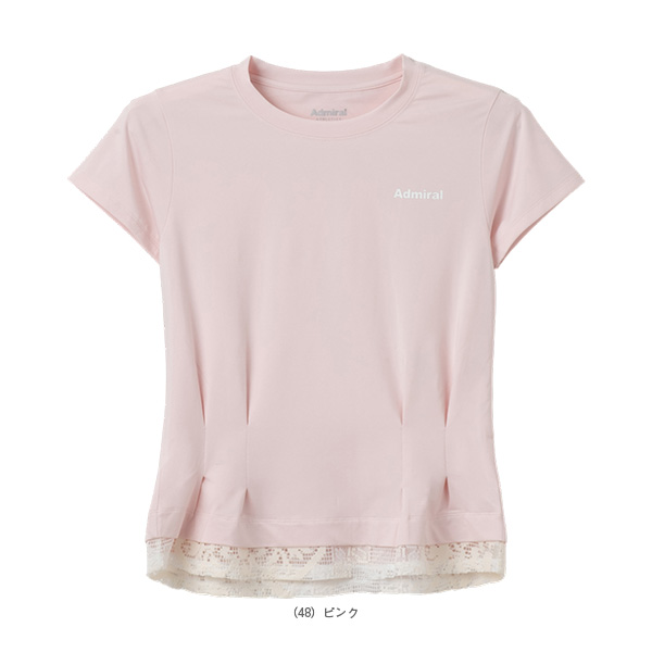 [アドミラル(Admiral) テニスウェア（レディース） ]レースヘムタックフレアTシャツ レディース ATLA615_5