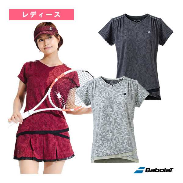 [バボラ テニスウェア（レディース）]VS RANGE／半袖ゲームシャツ／VS SHORT SLEEVE SHIRT／レディース（BWG4371）