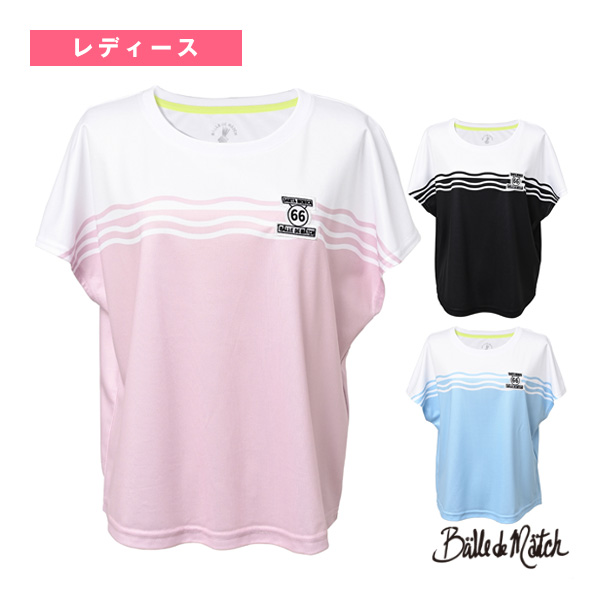 [バルデマッチ テニスウェア（レディース） ]ウエーブデザインTシャツ レディース BDM-F1205