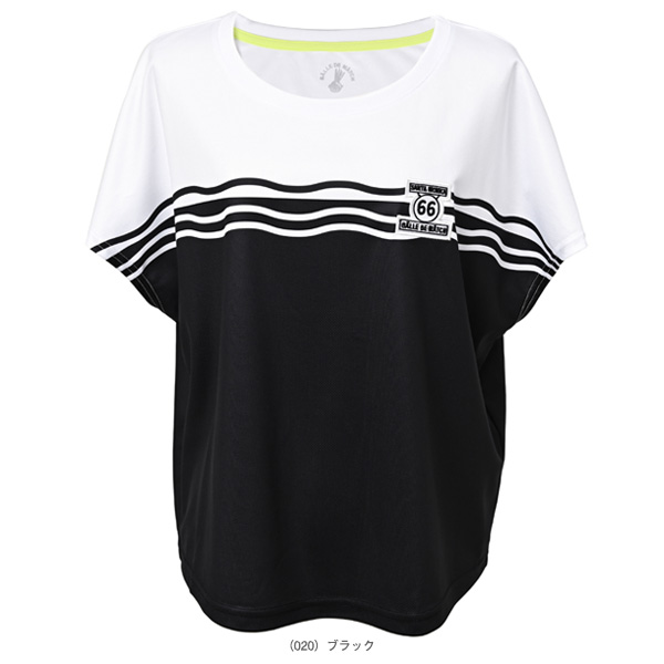 [バルデマッチ テニスウェア（レディース） ]ウエーブデザインTシャツ レディース BDM-F1205_1