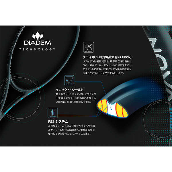 [ダイアデム テニスラケット ]ノヴァV3100 NOVA V3 100 TAA010_6