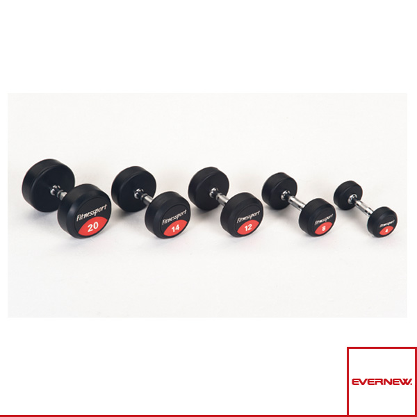 [エバニュー オールスポーツトレーニング用品 ][送料別途]ラバーダンベル8kg 2個1組 ETB467