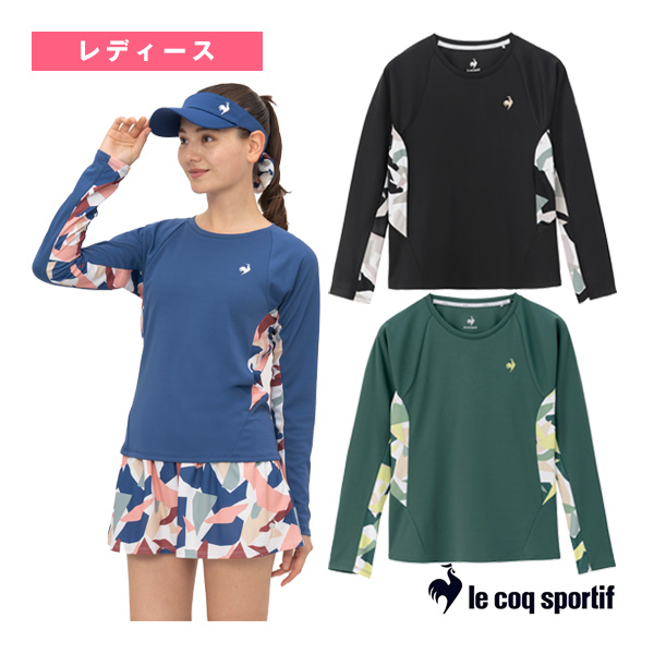 [ルコック テニスウェア（レディース）]エールフォルムグラフィック長袖ゲームシャツ／Aile Forme／レディース（LN4FLT10L）