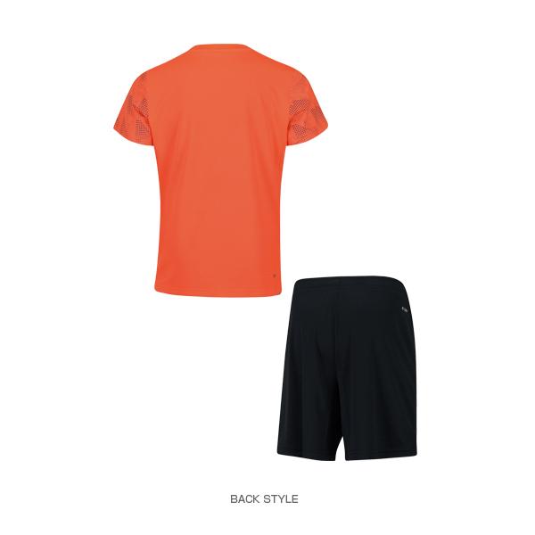 [リーニン バドミントンウェア（ジュニア）]ゲームシャツ＋ハーフパンツセット／ジュニア（AATP022）の通販は