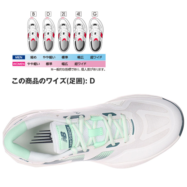 [ニューバランス テニスシューズ ]フューエルセル796 FuelCell 796 v4 H D（標準） オールコート用 レディース WCH796_1