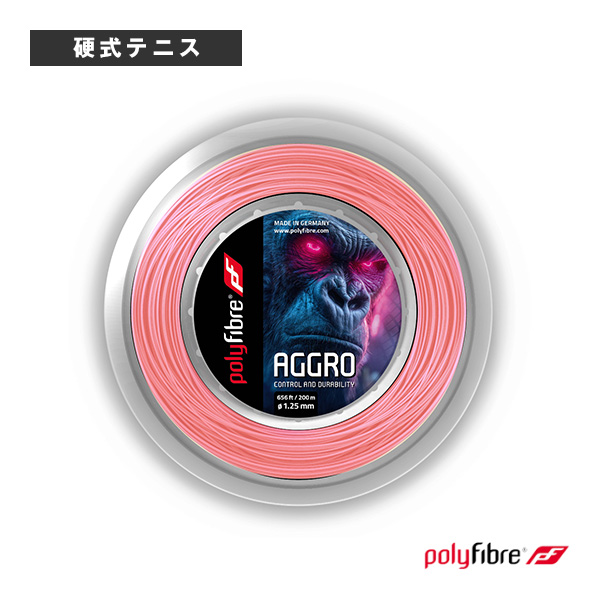 [ポリファイバー テニスストリング（ロール他） ]Polyfibre Aggro アグロ 200mロール PF1572／PF1582