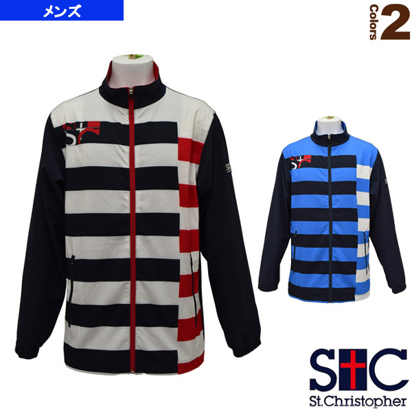 [セントクリストファー テニス・バドミントンウェア（メンズ/ユニ）]ボーダーウインドジャケット／メンズ（STC-AHM5063）の通販は