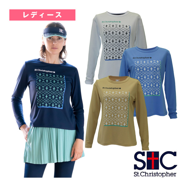 [セントクリストファー テニスウェア（レディース）]アラベスクロングスリーブシャツ レディース STC-BEW2437の通販は