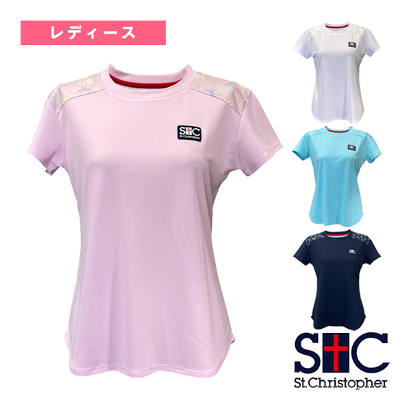 [セントクリストファー テニスウェア（レディース） ]リボンpatternシャツ レディース STC-BFW2011