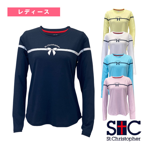 [セントクリストファー テニスウェア（レディース） ]リボンpatternロンTシャツ レディース STC-BFW2017