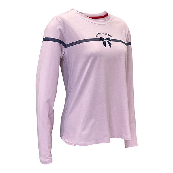 [セントクリストファー テニスウェア（レディース） ]リボンpatternロンTシャツ レディース STC-BFW2017_12