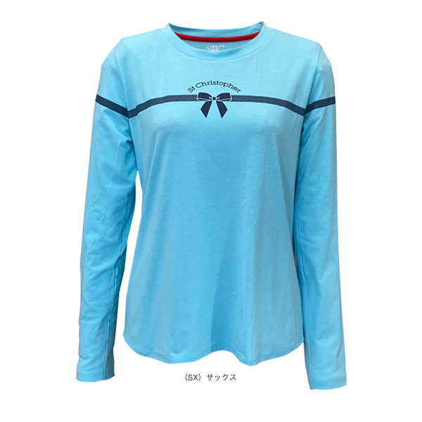 [セントクリストファー テニスウェア（レディース） ]リボンpatternロンTシャツ レディース STC-BFW2017_3