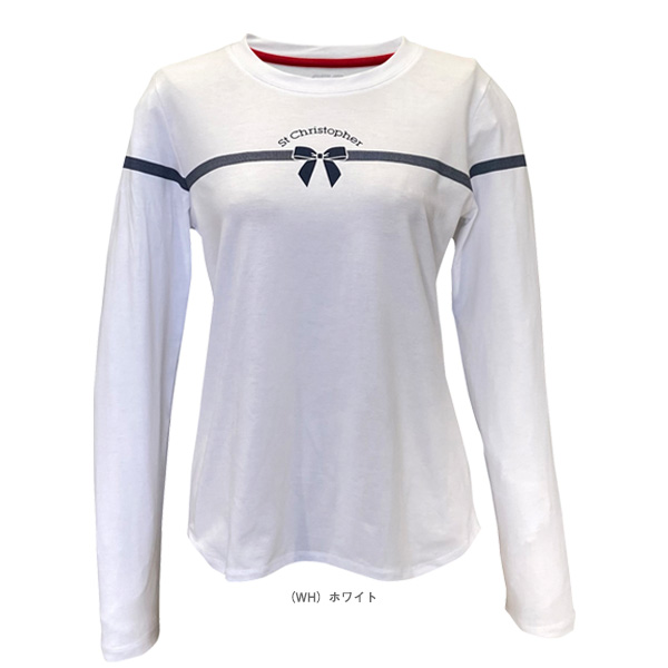 [セントクリストファー テニスウェア（レディース） ]リボンpatternロンTシャツ レディース STC-BFW2017_4