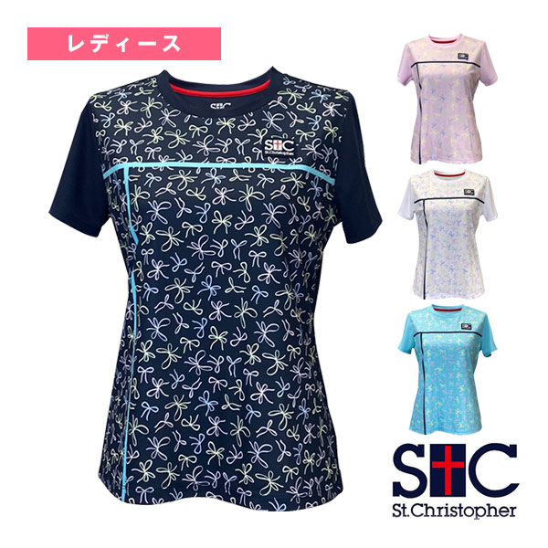 [セントクリストファー テニスウェア（レディース） ]リボンpatternシャツ レディース STC-BFW2021