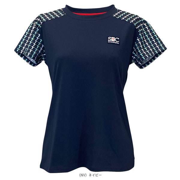 [セントクリストファー テニスウェア（レディース） ]T-ball patternシャツ レディース STC-BFW2031_1