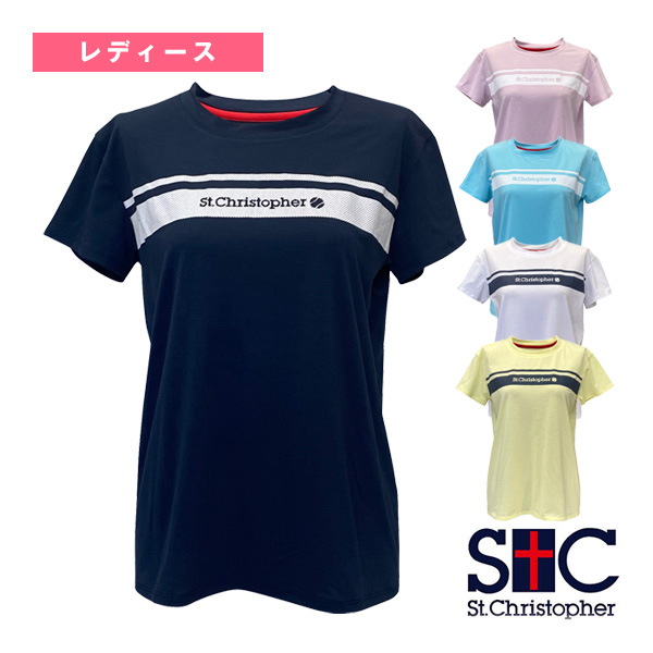 [セントクリストファー テニスウェア（レディース） ]ロゴシャツ レディース STC-BFW2041