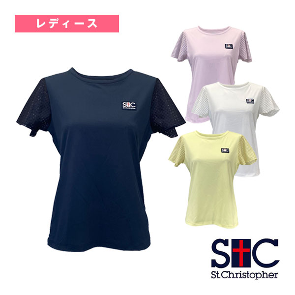 [セントクリストファー テニスウェア（レディース） ]See-through sleevesシャツ レディース STC-BFW2071