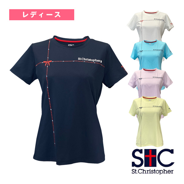 [セントクリストファー テニスウェア（レディース） ]リボンテープシャツ レディース STC-BFW2081