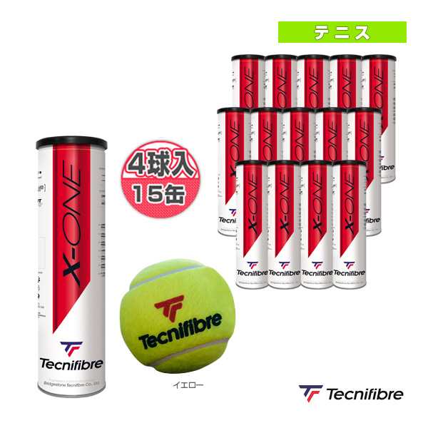 [テクニファイバー テニスボール]X-ONE／1箱『4球入×15缶』／PREMIUM BALL（60X1JP4X15）