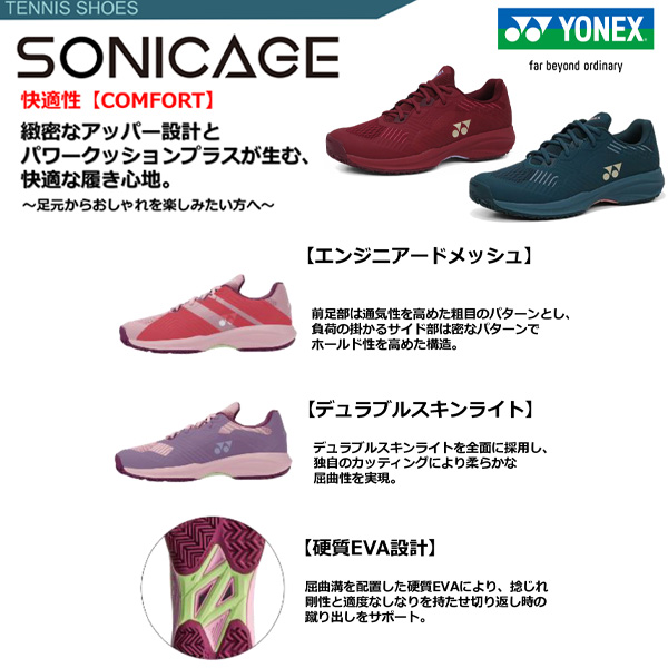 [ヨネックス テニスシューズ ]パワークッションソニケージ POWER CUSHION SONICAGE L AC オールコート レディース SHTSCLA_8
