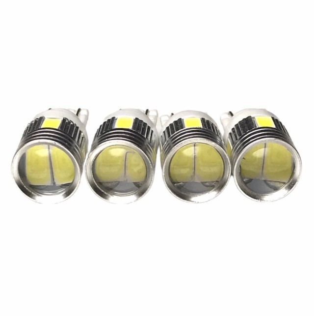 黄色 LED T10 バルブ 電球 綺麗なイエロー発光3000k 5730smd プロジェクターレンズ ショート設計 4個セット レモンイエロー  ポジションラ｜au PAY マーケット