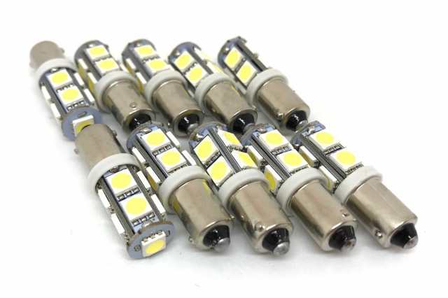 LED 24V BA9S 9連 10個セット 白 赤 青 緑 燈 黄色 角マーカー バルブ 電球 G14