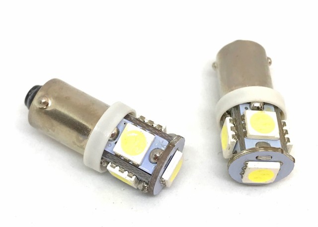 24V LED BA9S G14 白 赤 青 黄 緑 桃 5連 2個セット 角マーカー球 アンドン 車高灯 バルブ 電球